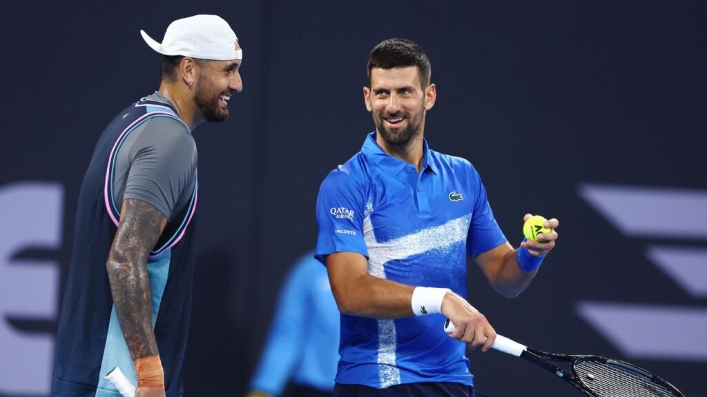 Novak Djokovic, Nick Kyrgios win in doubles debut in Brisbane